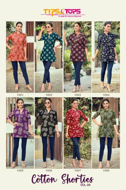 Tips & tops cotton shorties vol 9 Kurti manufacturers in India